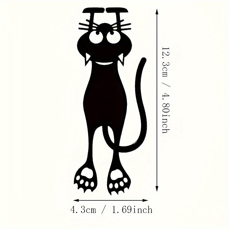 1-5pcs Acrylic Hollowed-out Bookmarks, Creative Hollowed-out Black Kitten Hanging Bookmarks, Perfect Gifts for Reading Lovers