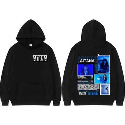Chanteuse Aitana Azul Tournée d'Album Graphiques Sweats à Capuche Hommes Femmes Vente Chaude Vintage Classique Manches Longues Surdimensionnés Amples Sweats à Capuche