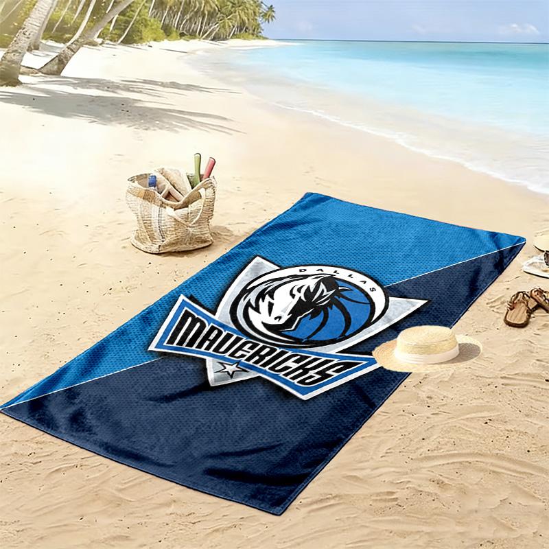 Dallas Mavericks Print Beach Towel, Large Soft Quick Dry Towel for Beach Camping Swimming