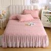 3PCS Quilted Bed Skirt with Ruffle Details - Soft, Comfortable, Machine Washable Polyester, Perfect for Bedroom, Living Room, Guest Room Decor