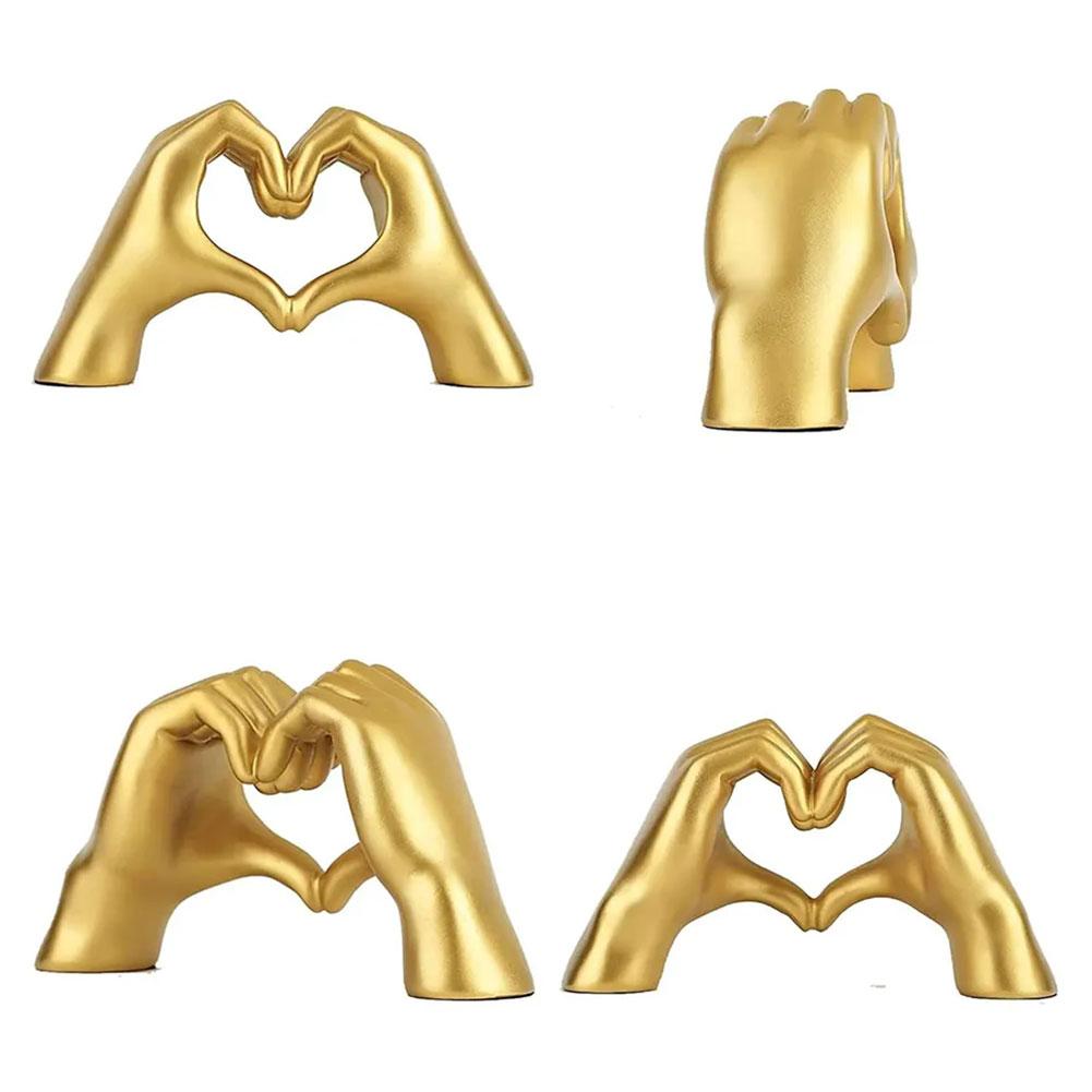 Small Heart Hands Sculpture Decoration,Room Decor Aesthetic for Living Room Bedroom, Love Finger Shelf Decor, Gifts for Girls