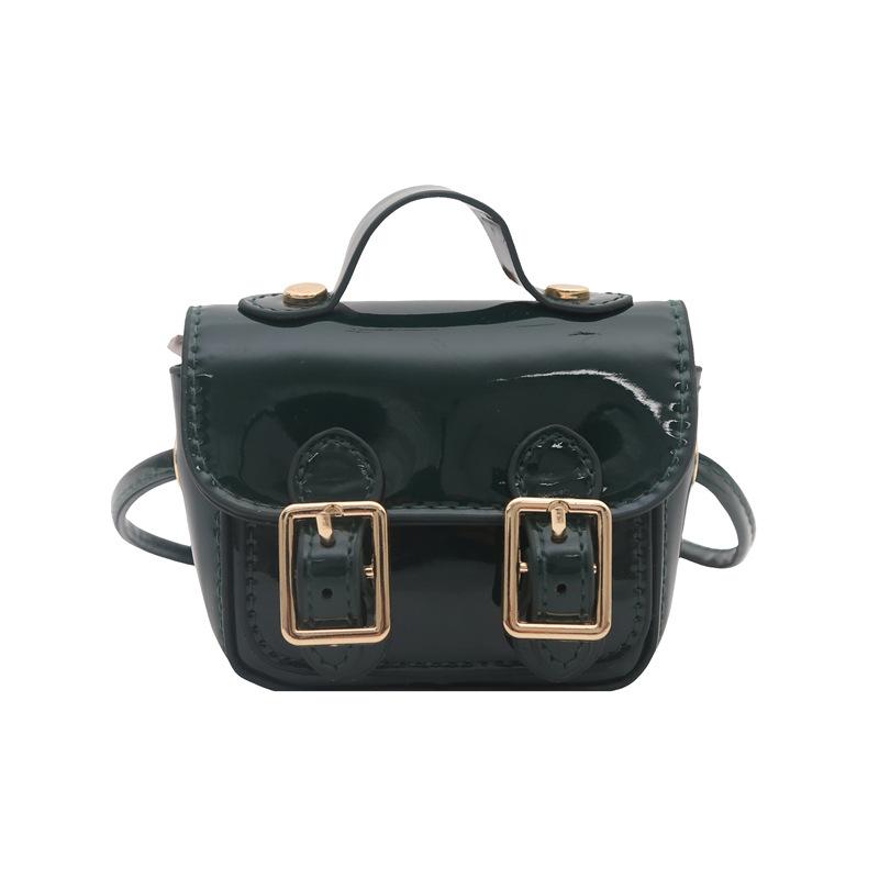 

Simple Cambridge bag British retro mini commuter bag PU small square bag shoulder messenger bag зелений