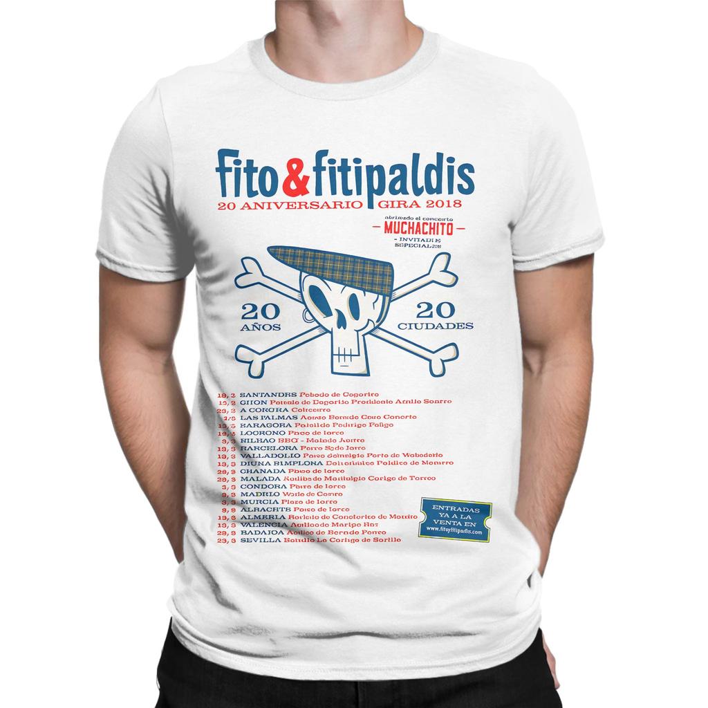 Fito Fitipaldis Musikband Poster Herren T-Shirt Lustige T-Shirts Kurzarm Rundhals T-Shirts Baumwolle Grafikbekleidung