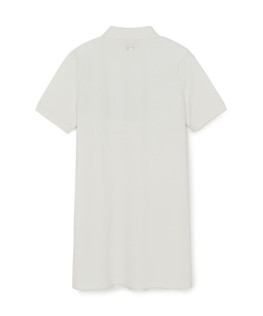 Emelbi Women'S Basic Small Logo Pique Dress Ny (Ivory)