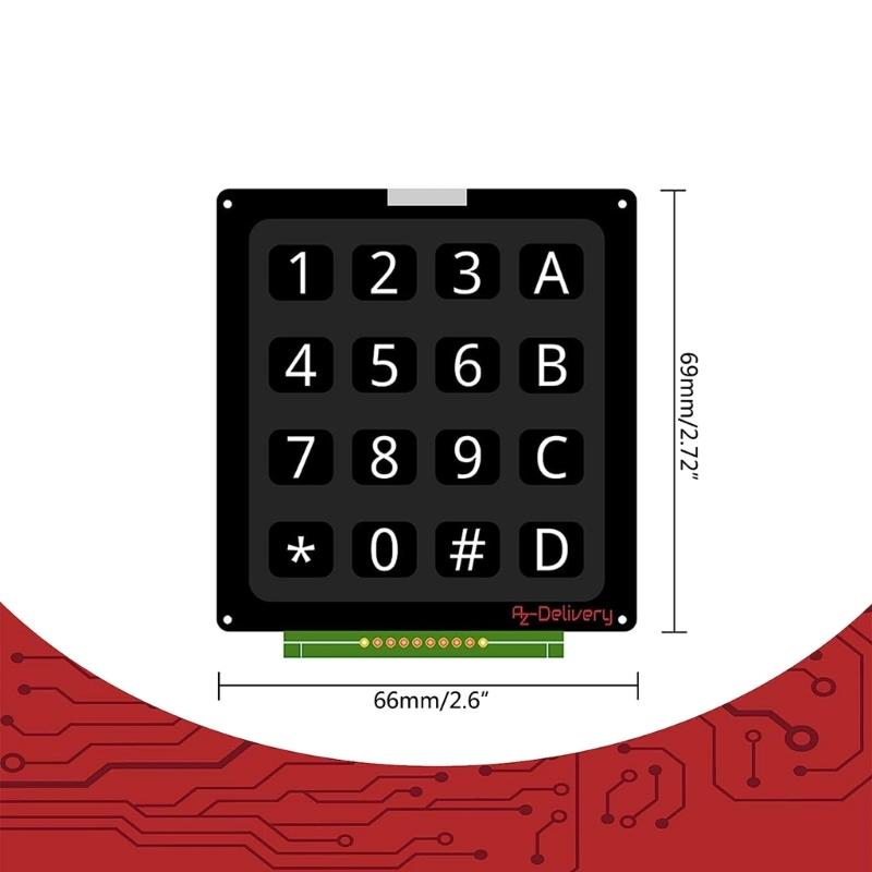 Matriz 4x4 Array 16 Teclas Botón Teclado Teclado Módulo para DIY Electrónico Teclado de Botones de Membrana MCU de 16 Teclas