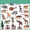 Premium 24 Piece Static Model Set Of Prehistoric Animals Including Woolly Rhinoceros And Saber Tooth