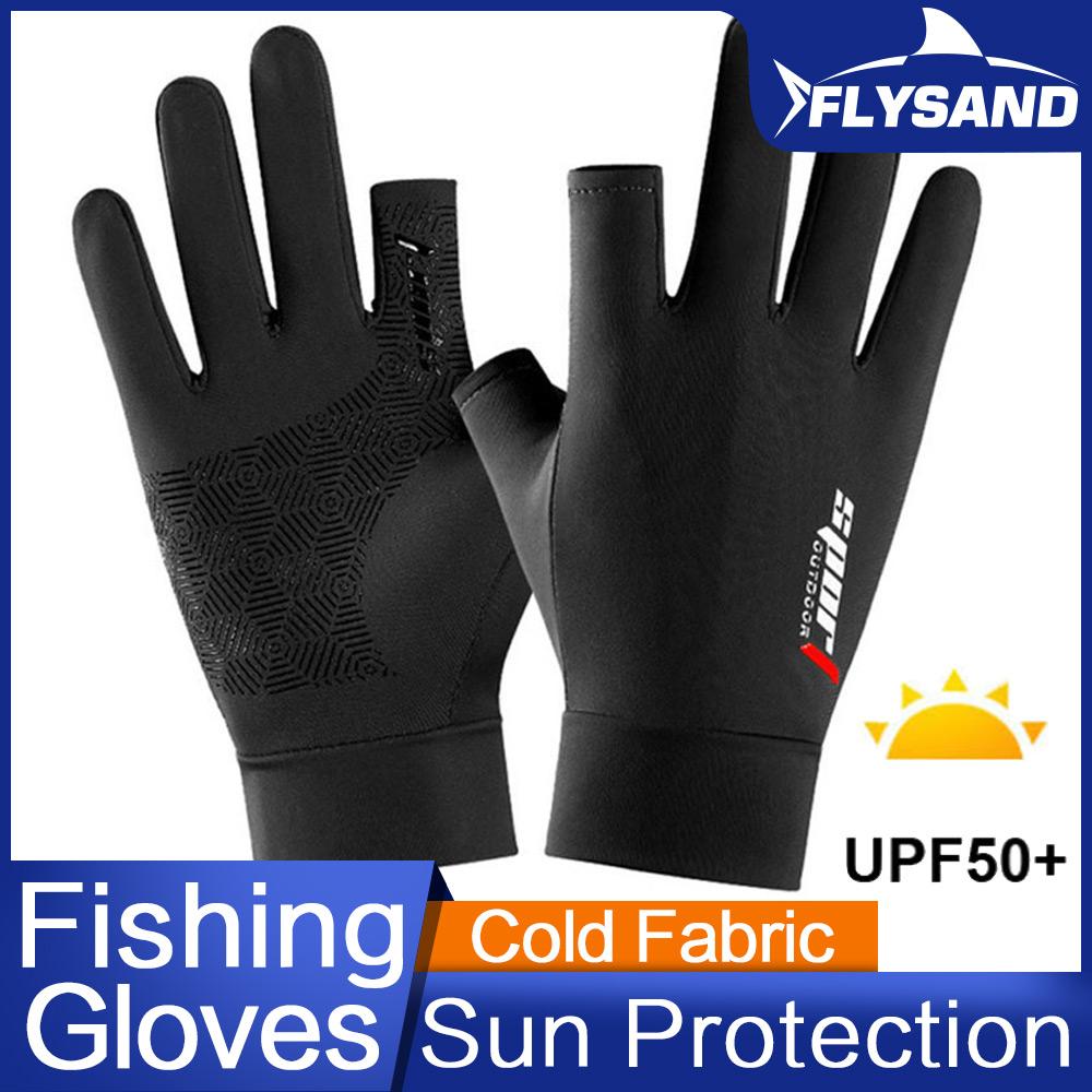 

FLYSAND Fishing Catching Gloves Protect Hand Professional Release Anti-slip Fish Gloves Anti-UV Men Women Ice Cool Fishing Glove рожевий