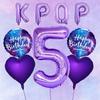 9pcs Cool Purple K-pop Themed Party Balloon Set 32-inch Number 0-9 Balloons Music Themed Party Decoration Photography Props