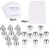 Edelstahl Fake Piercing Stecker Set Fake Nasenring Stecker Aufkleber Packung Fake Augenbraue Lippe Piercing Nicht durchgestochen Ohrstecker Packung