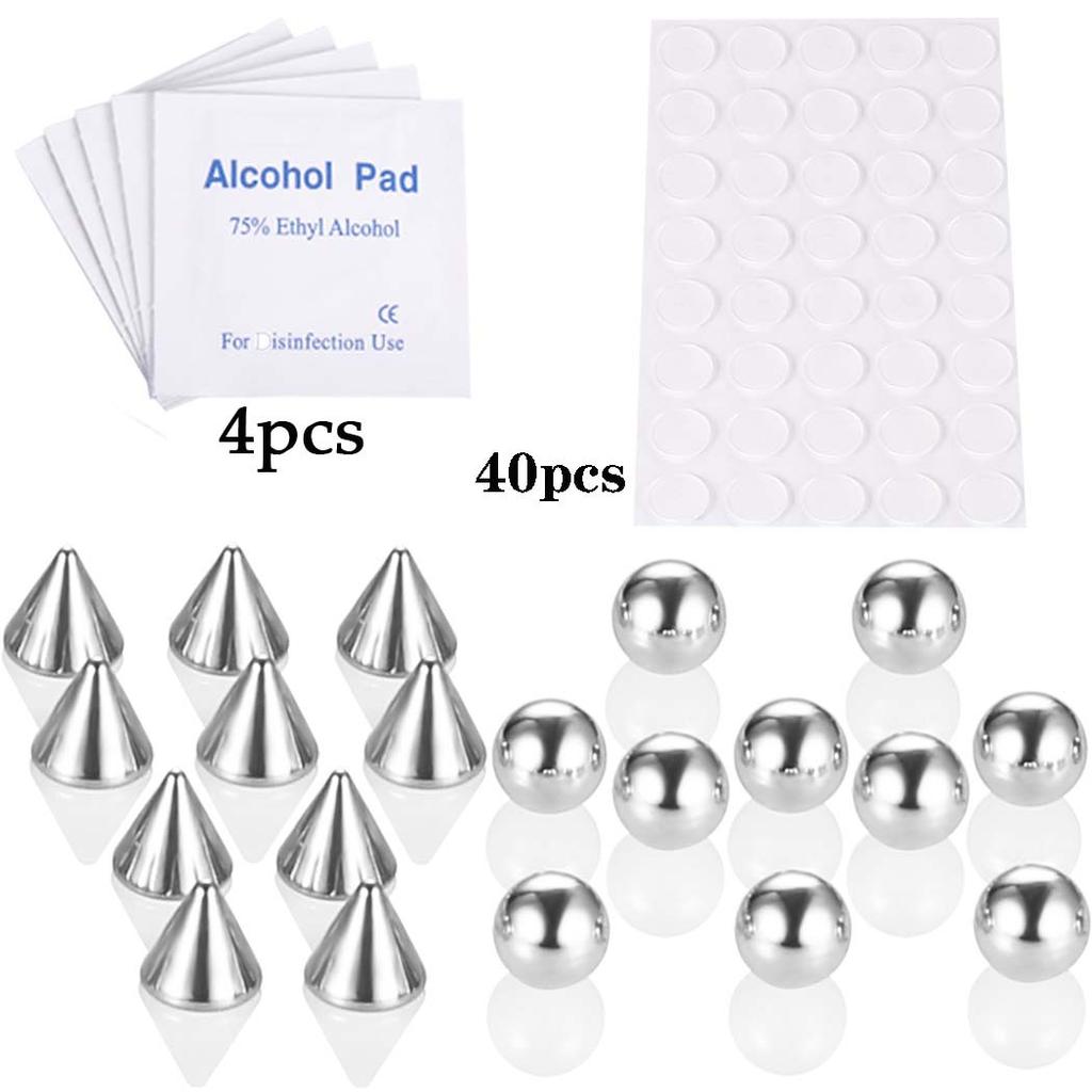 Edelstahl Fake Piercing Stecker Set Fake Nasenring Stecker Aufkleber Packung Fake Augenbraue Lippe Piercing Nicht durchgestochen Ohrstecker Packung