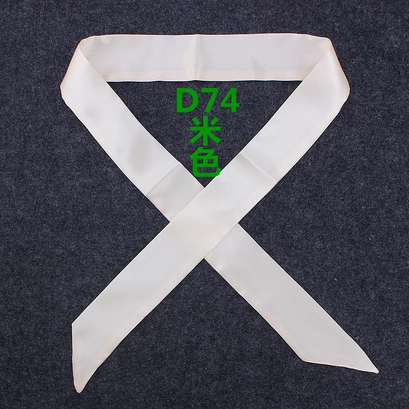 Mai Tong – Schmaler, einfarbiger Schal aus Seidenband mit Taschenhenkel