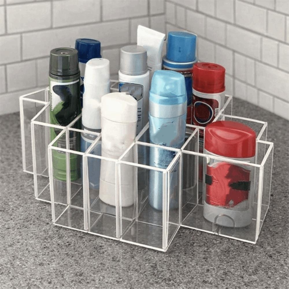 Mehrfachgitter Salben-Organizer-Box Transparente Kosmetik-Aufbewahrungsregal Schminktisch-Organisation