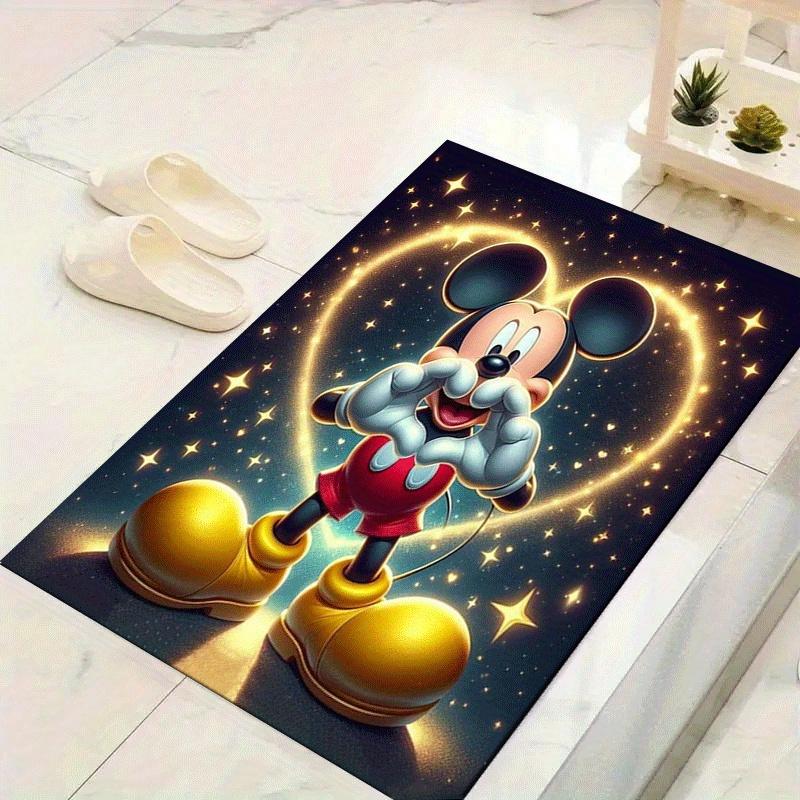 

1pc Mickey Pattern Area Rug Soft Flannel Floor Mat for Living Room,Office,Bedroom and Carpet,Sofa Coffee Table Floor Mat 60cm by 90cm