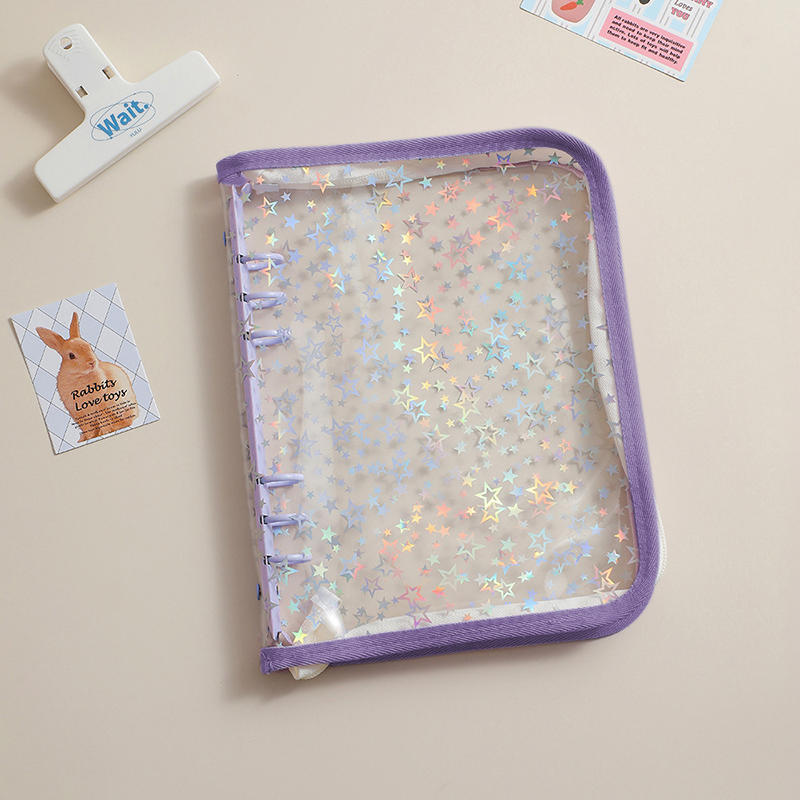 A5 Star Photocard Binder Shinning Protective Sleeves Clear Refillable Notebook Shell Binder Photocard Album 10 Inner Pages High Quality