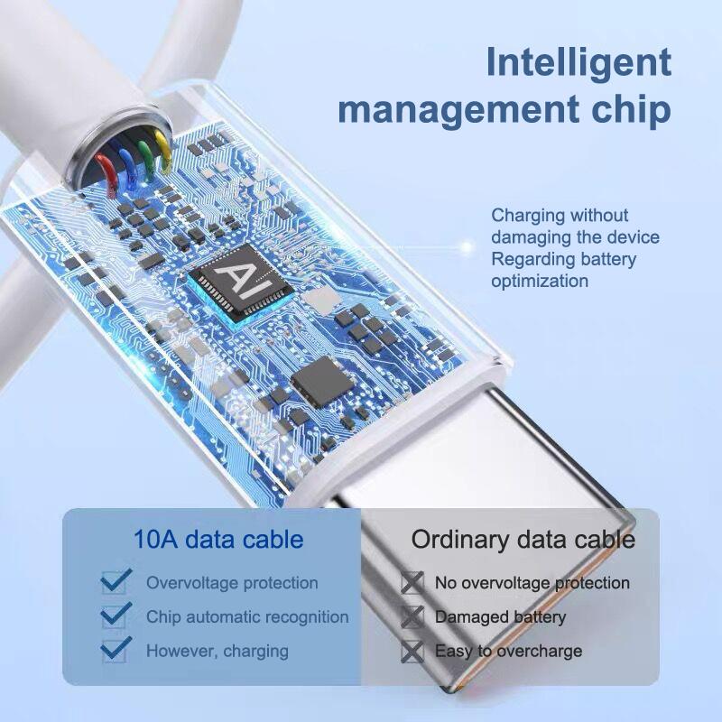 Universal 120W10A Fast Charging Cable Dual Type-C High-Speed Data Transfer Cable Quick Charging Cable 0.25M/1M/1.5M/2M/3M