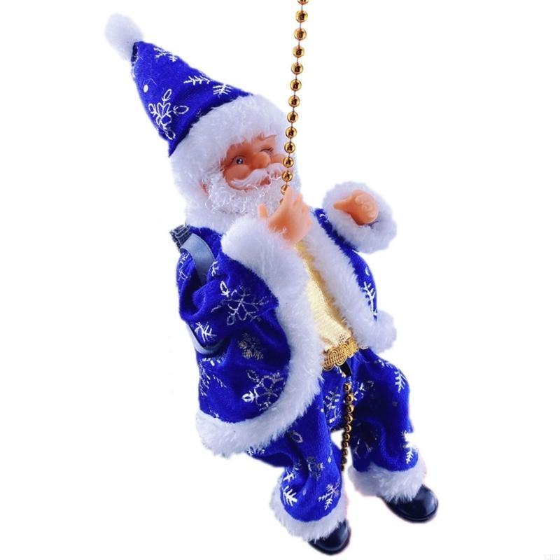 

Interactive Christmas Santa Doll Easy Assemble Electric Climbing Ladder Toy for Children Gift for Party Home Wall Door X3UC синій