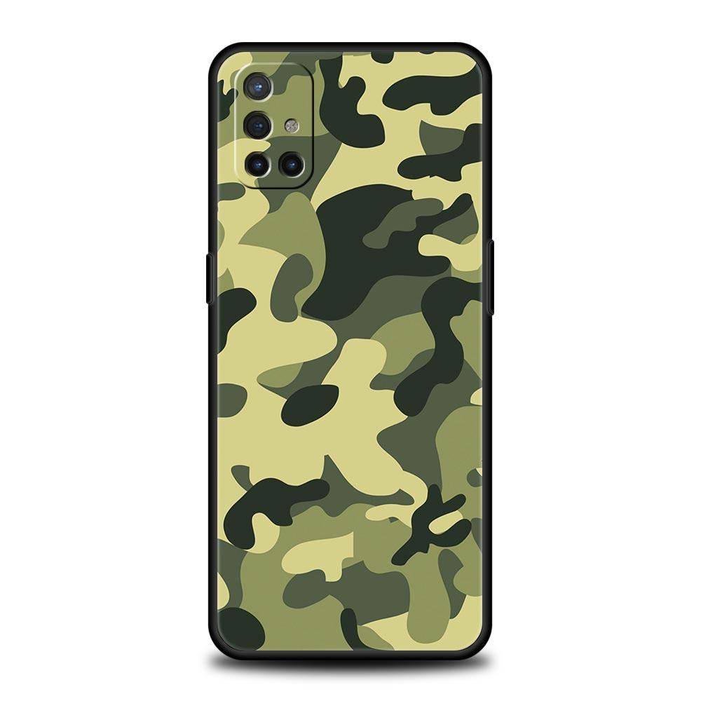 Camouflage Camo Military Phone Case For OnePlus 12R 9R 12 11 10 Pro 9 8 7 7T 8T 10T 9RT Nord 2T N10 N200 CE 2 5G Black Cover