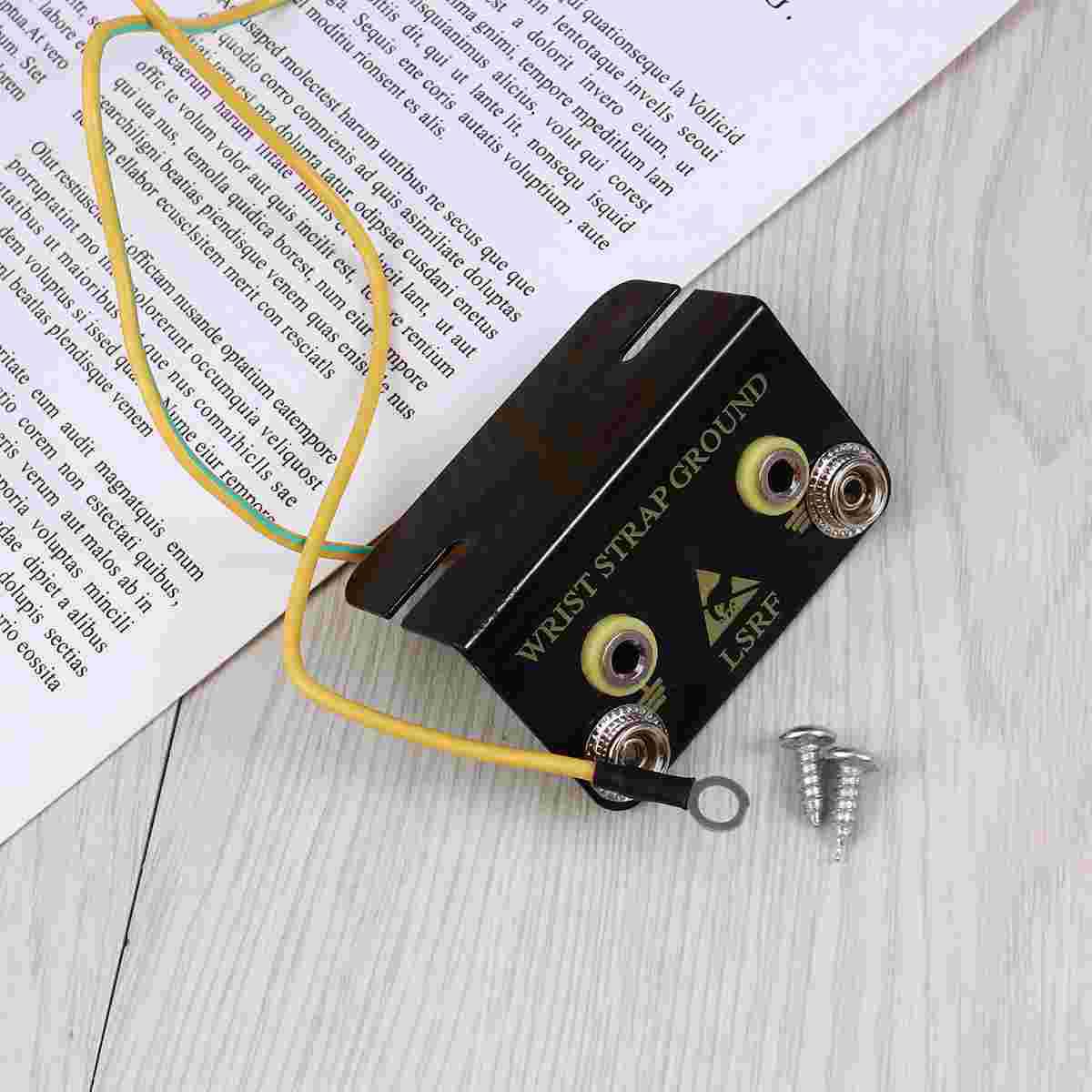 

1pc ESD Ring Anti Static Durable Electrical Socket Terminal Connectors Table Mats Cable Ground Socket for Wrist Strap (Random