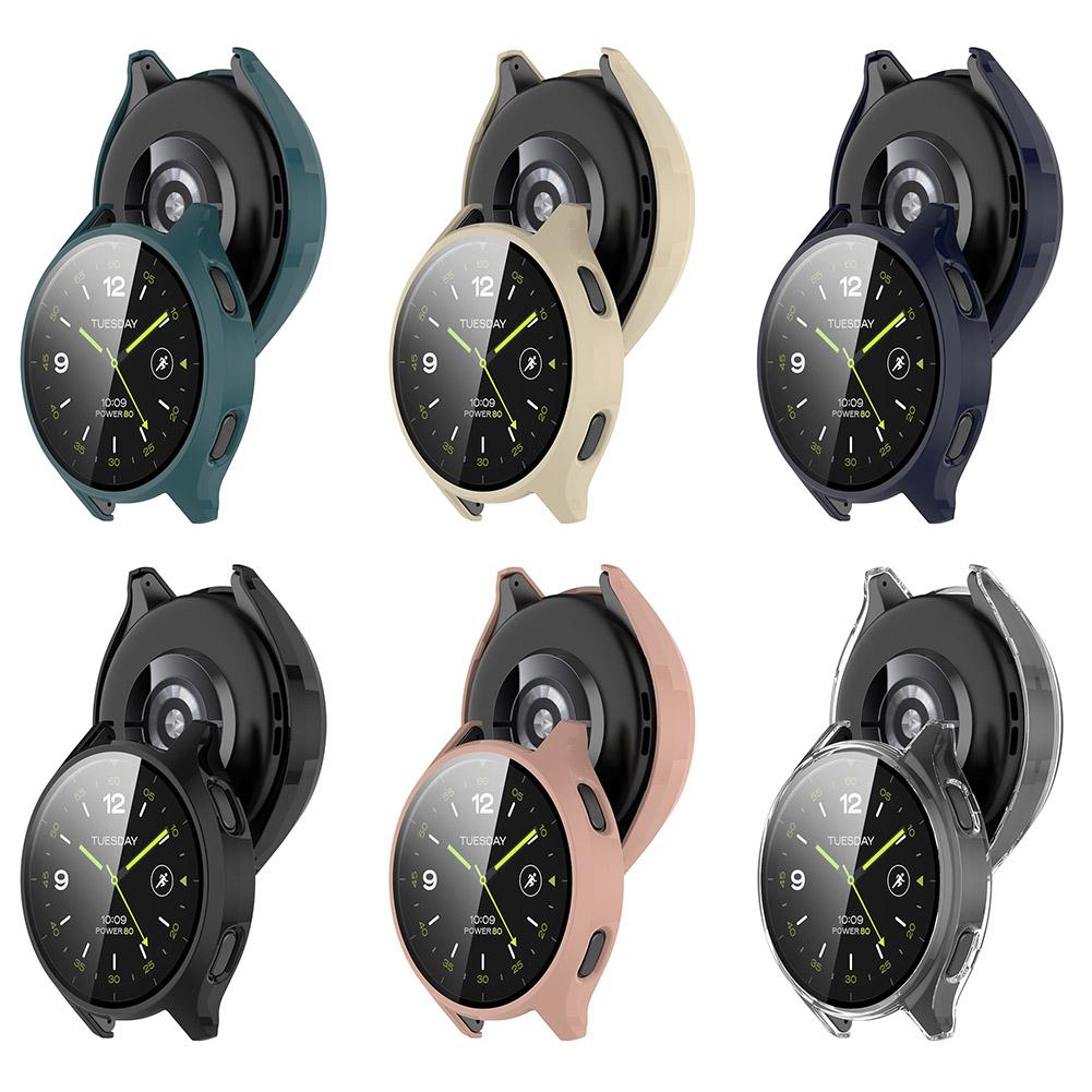 Hard PC Bumper Case +Tempered Glass Film Anti-Scratch Watch Case with Screen Protector Screen Protector Case for Xiaomi Watch 2