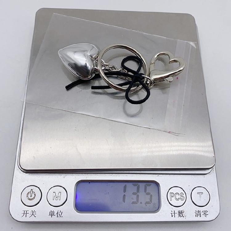 3D Heart Keychain Pendant Bowknot Keyring for Purse Bag Backpack Handbag Decors