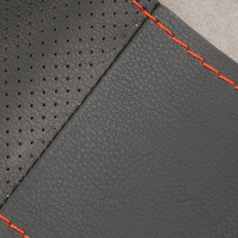 For Kia Carens 2004 2005 2006 Borrego 2007-2016 Car-styling Steering Wheel Hand-stitched Microfiber Leather Cover Trim Interior