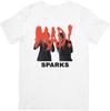 Sparks glam rock Musica Vestibilità adatta per Uomini Donne Maglietta in Cotone di Qualità
