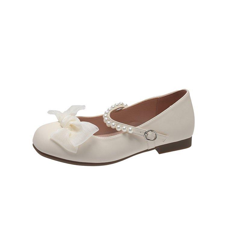 

French evening breeze gentle single shoes women s 2025 summer new retro temperament casual soft sole bow fairy shoes 39