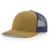 Custom 3D Embroidery Logo Baseball Dad Cap Richardson 112 Trucker Hat with Mesh Cap & Leather Patch Common Fabric Feature