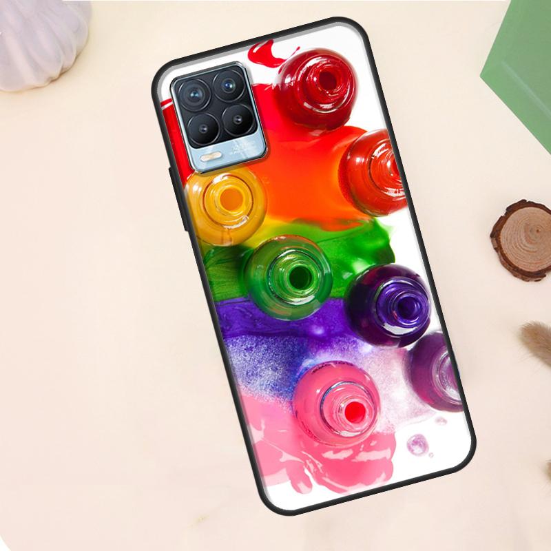 Schöne Nagellack-Emaille-Farbhülle Für Realme C63 C61 C65 C67 C75 C55 C51 C53 C35 C71 11 12 13 14 15 Pro Plus GT6 GT7 Pro