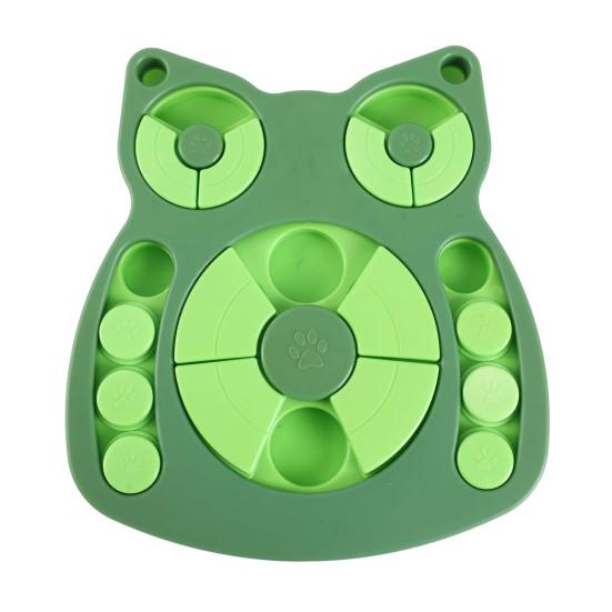 

Интерактивная головоломка для собак, медленная кормушка, умная стимуляция для собак, дозатор лакомств, миска для медленного кормления домашних животных, игрушка для обогащения от скуки A зелёный