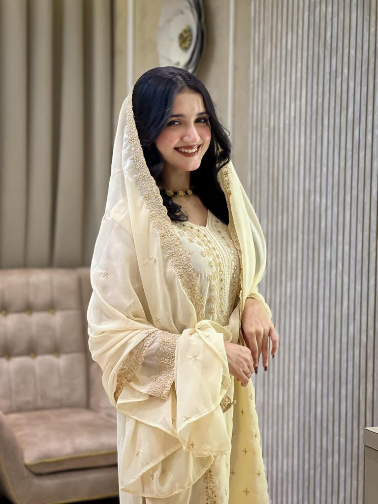 Ensemble Salwar Kameez Bollywood pour Femme - Salwar Suit en Fausse Georgette pour Fête - Designer Indien