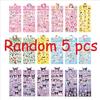 New 1/20pcs Black Rice Laser Stickers - Anime Cartoon Style, DIY Creative Stickers, Suitable for Stationery and Home Decoration
