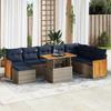 VidaXL 11-piece Garden Sofa Set and Cushions Rattan Acacia 3327750