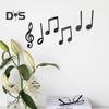 6Pcs Creative Wall Decal Sticker Three-dimensional Fashion Phonogram Sticker Music Classroom Wall Decorations