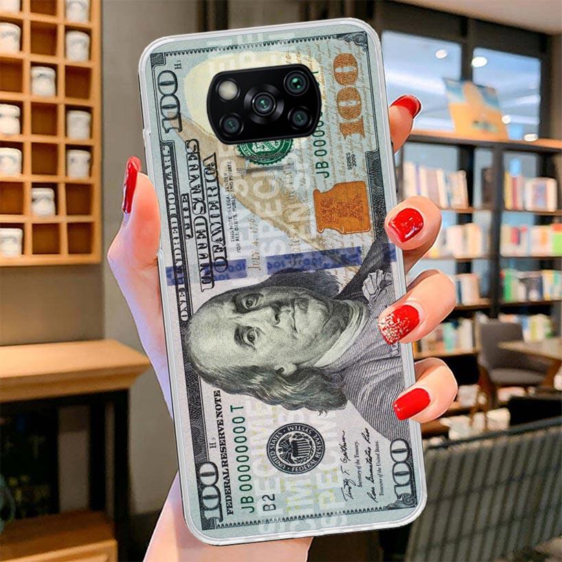 Banknote Dollar Cash Money Cover Phone Case For Xiaomi Poco F7 Ultra X7 X6 X5 Pro M7 Redmi 15C 15 13C 13 12C 12 10C 10 9A 9C 9T