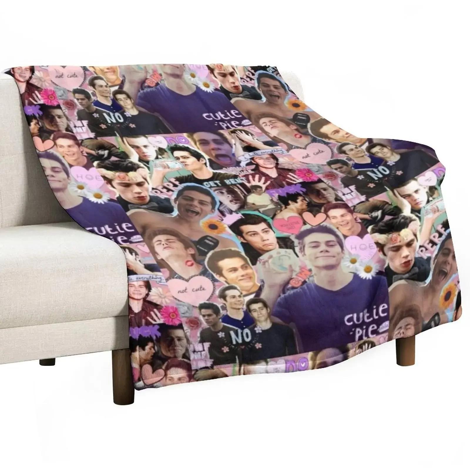 Dylan O’Brien collage Throw Blanket For Sofa Thin Warm Blanket Soft Plush Plaid Stuffed Blankets 75x90cm