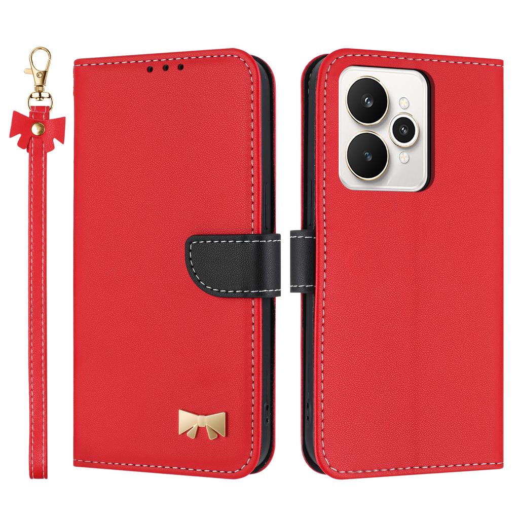 For Realme 15 5G/15 Pro 5G Case Bowknot Decor Wallet Leather Phone Cover with Wrist Strap
