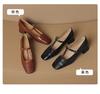 Super soft lambskin French high heels genuine leather thong Mary Jane shoes