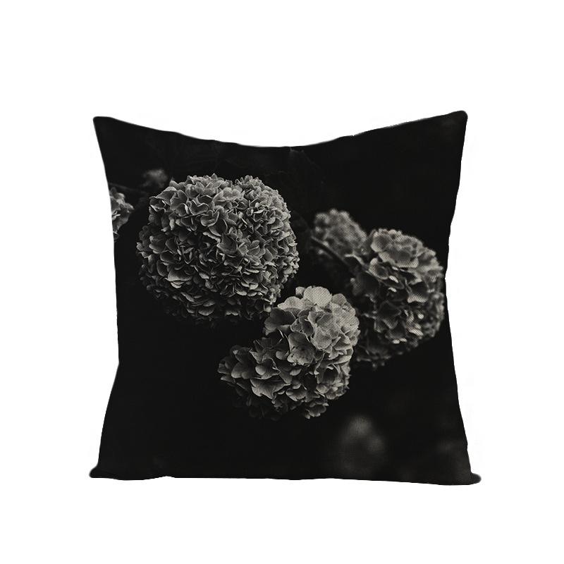 Modern Simple 3D Flower Polyester Pillow Cover for Home New Chinese Style Pillow Sofa Car Cushion Cover