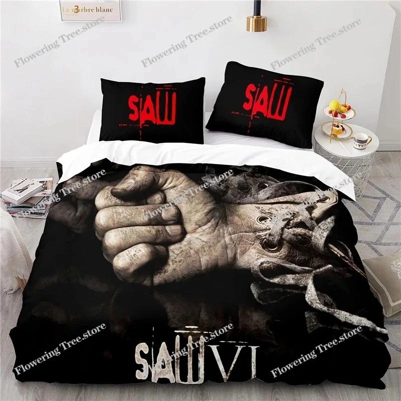 Horror Movie Saw 3D Bedding Set Print Duvet Cover Sets with Pillowcases Home Textile Twin Full Queen King Size for Bedroom Decor