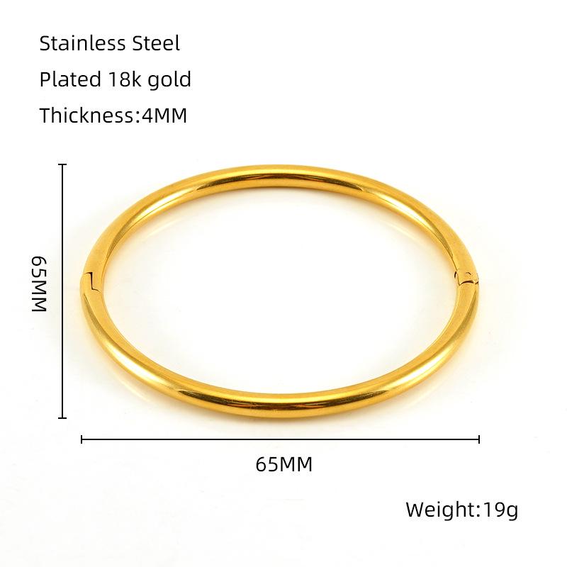 Minimalist Titanium Steel Bangle: Versatile, Non-Fading Bracelet.