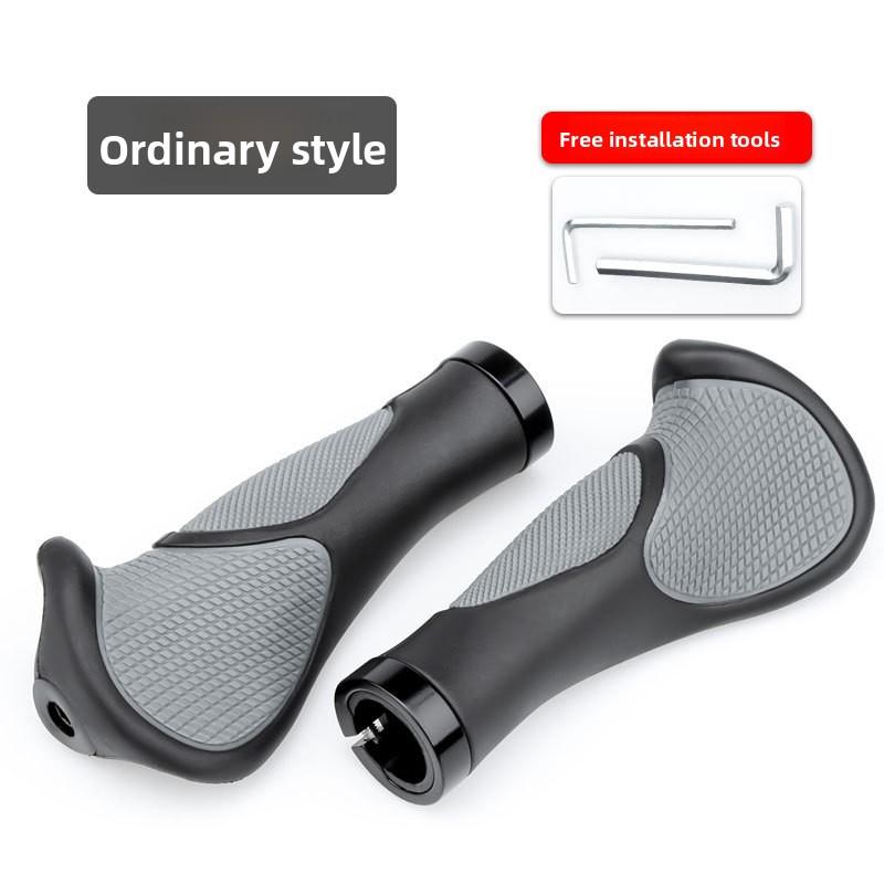 

Mountain Bike Rubber Horn Grips, Bicycle Grips, Cycling Accessories, Bilateral Locking Anti-skid Pair One size