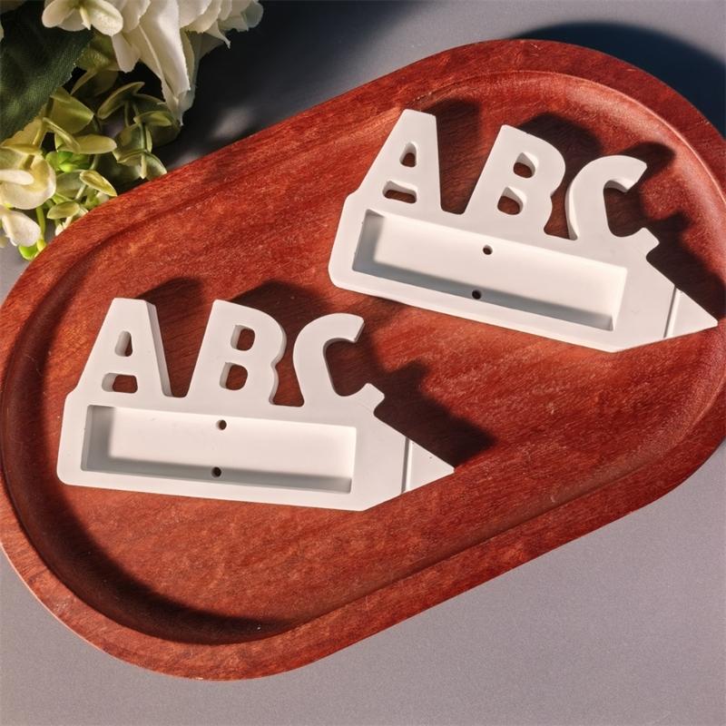Letter Pencil Shape Resin Silicone Mould Silicone Chocolate Holder Mould for Classroom Decoration Handmade Candy Chocolate Holder Classroom Decoration