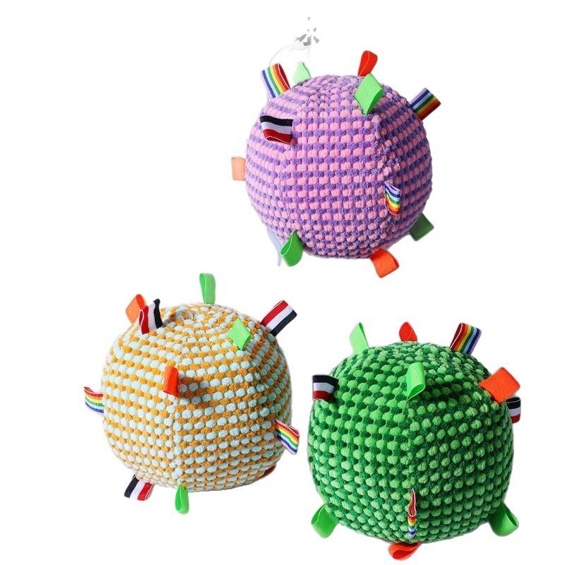 Dog Toy Sound Ball Pet Toy Grinding Toy Cat Toy Sleeping Vent Rolling Ball with Bell Ball