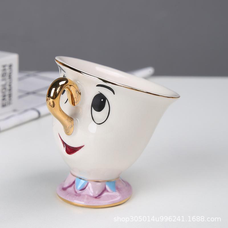 Latest Teapot Cartoon Beauty Plus The Beast Coffee Pots Mug Mrs Potts Chip Cup Tea Cup Pots One Tea Sets Droshipping Adorable Gifts