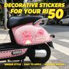 Cartoon Beaver Decorative Stickers for Electric Scooter and Motorcycle Accessories