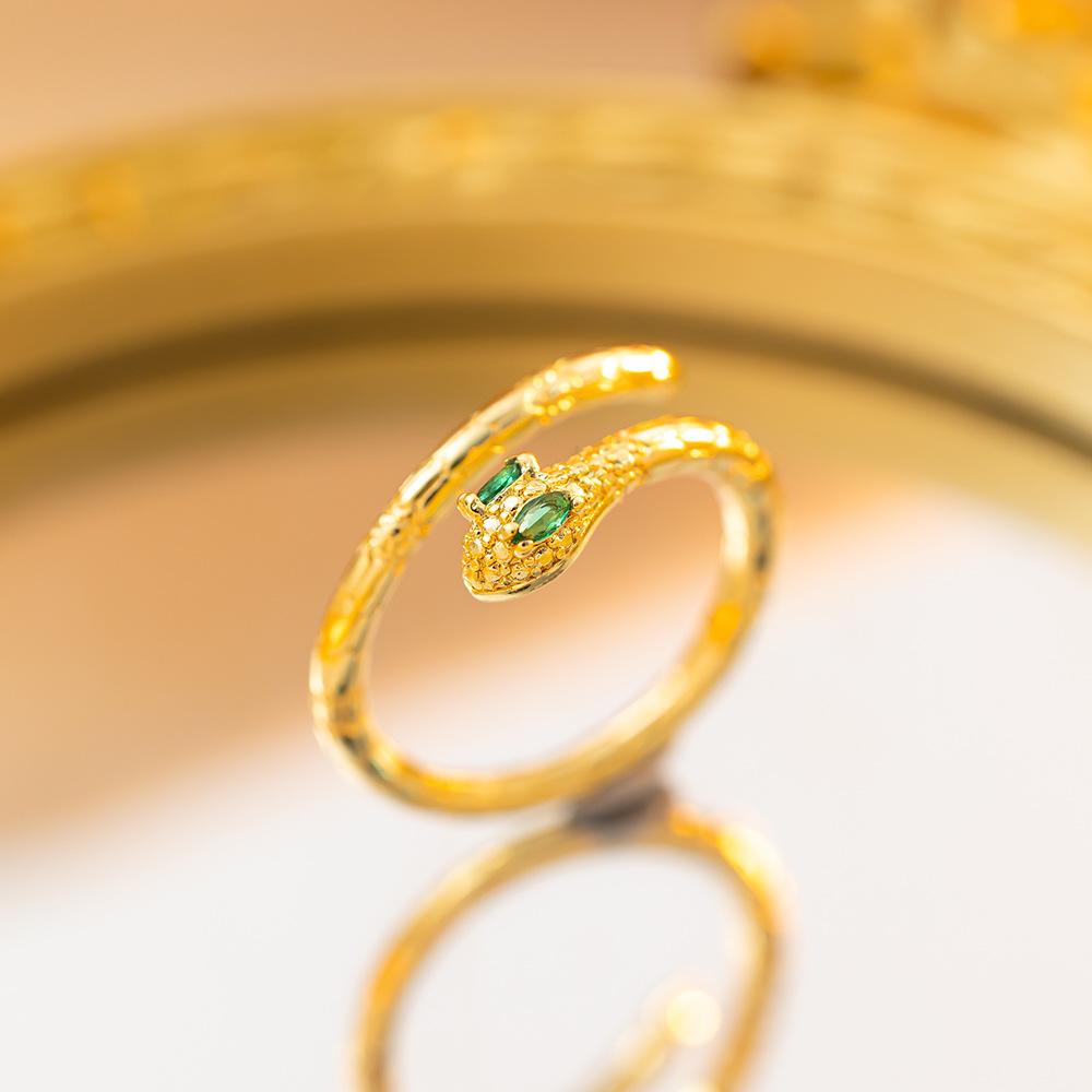 Exquisite super flash zircon ring for girls, light luxury, high-end sense opening adjustable ring, simple real gold electroplating