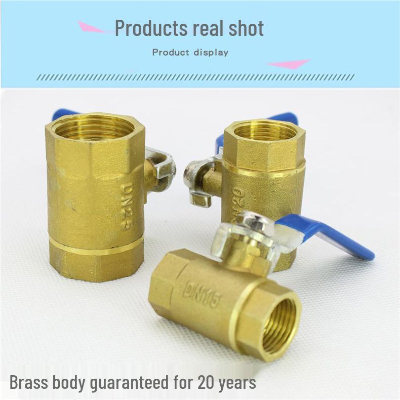Thickened All-Copper Ball Valve, 4/6-inch, Male/Female Thread, Long Handle