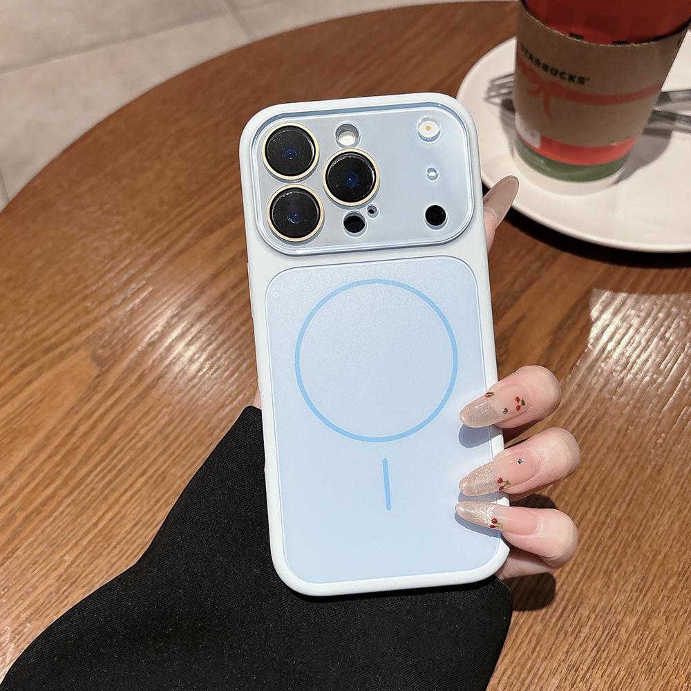 

Роскошный чехол для телефона с защитой камеры из стекла для iPhone 17 16 15 14 13 Pro Max 17Pro Для Magsafe Магнитный Жидкий Силикон Мягкая Крышка iPhone17