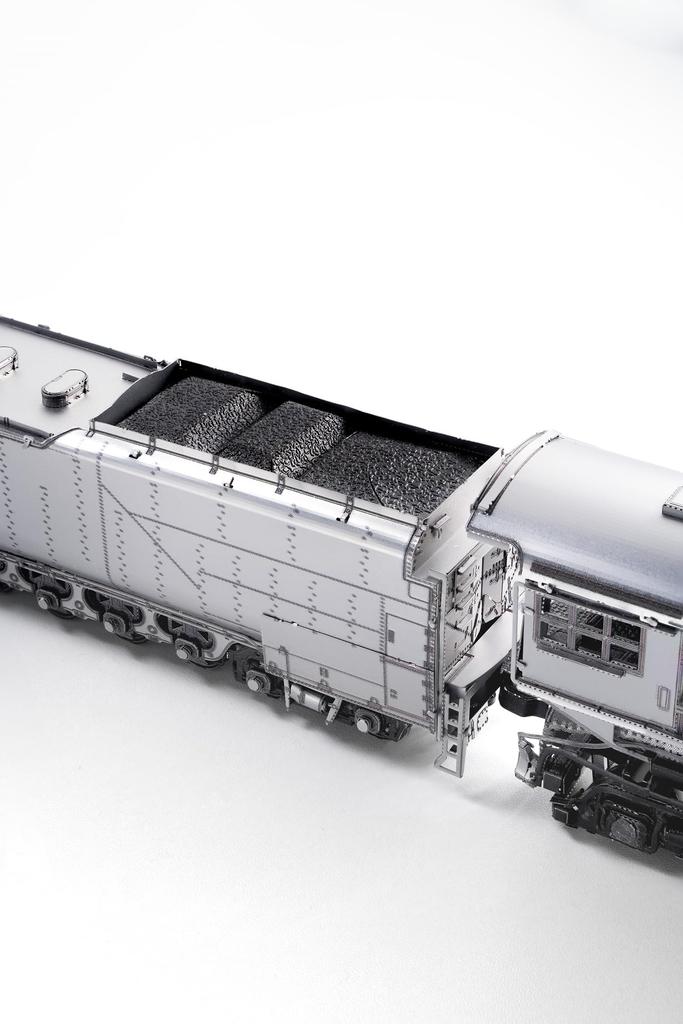 Piececool Puzzle 3D, Metalowa Lokomotywa Parowa Big Boy, Wymaga Montażu, Nie Wymaga Kleju, Trudność 5-gwiazdkowa, Poziom Średniozaawansowany/Dorosły